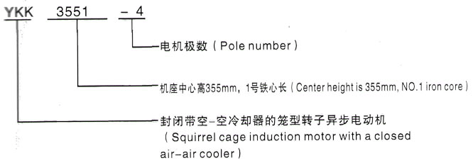 YKK系列(H355-1000)高压淮阳三相异步电机西安泰富西玛电机型号说明